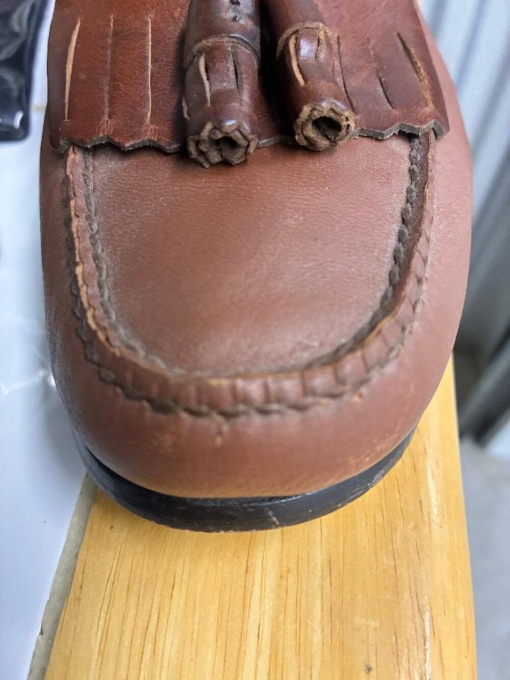 G.H. Bass & Co Weejuns Kiltie Tassel Loafer Women's 8.5M Jackie Brown Leather - Picture 11 of 11